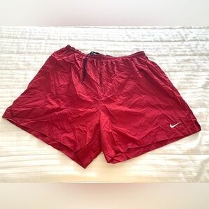 Vintage Nike Alpha Project Team Athletic Running Sports Soccer Volley Shorts Red